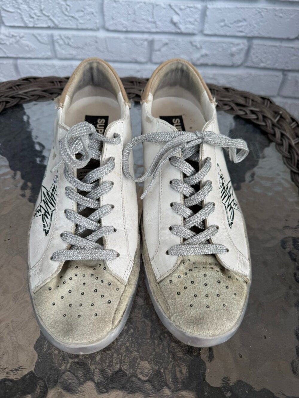 Golden Goose Super Star Distressed Sneakers Size 40 - Picture 4 of 6